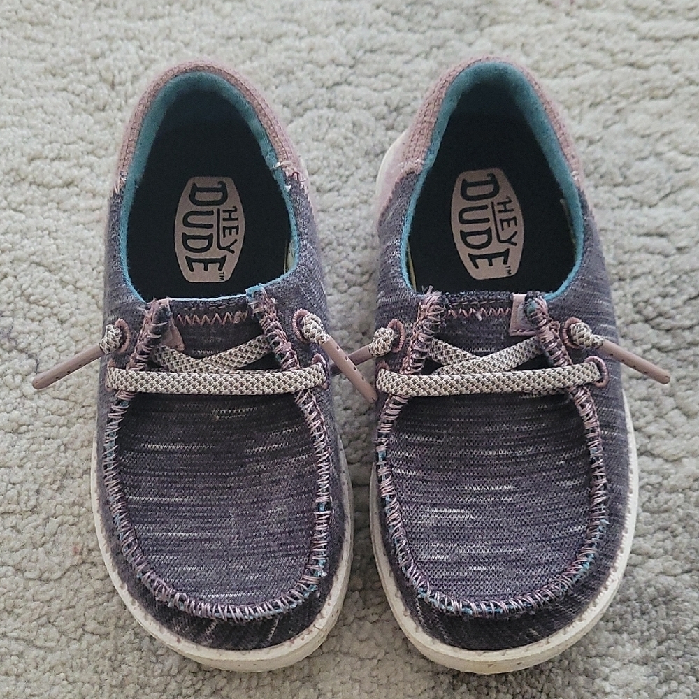 Hey Dude Kids Shoes - Gray and Pink